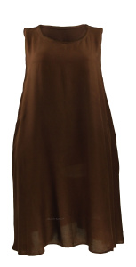 Brown Sleeveless Tank Dress Cover Up Plus Sz 1X 2X