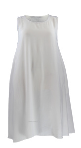 White Sleeveless Tank Dress Cover Up Plus Sz 1X 2X