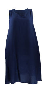 Navy blue Sleeveless Tank Dress Cover Up Plus Sz 1X 2X