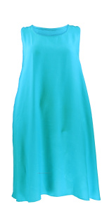 Turquoise Sleeveless Tank Dress Cover Up Plus Sz 1X 2X