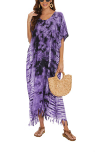 Purple Hippie Tie Dye Caftan Kaftan Loungewear Maxi Plus Size Long Dress XL 1X 2XS10014200_0_image_IJUST_WORKING