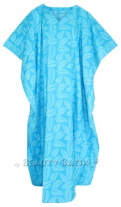 Turquoise Hand Blocked Batik Hippie Caftan Kaftan Loungewear Maxi Plus Size Long Dress 3X 4XS10014245-MU_0_image_IJUST_WORKING