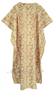 Brown Hand Blocked Batik Hippie Caftan Kaftan Loungewear Maxi Plus Size Long Dress 3X 4XS10014246_0_image_IJUST_WORKING