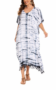 Grey Hippie Tie Dye Caftan Kaftan Loungewear Maxi Plus Size Long Dress 3X 4XS10014291_0_image_IJUST_WORKING