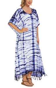 Dark blue Hippie Tie Dye Caftan Kaftan Loungewear Maxi Plus Size Long Dress XL 1X 2XS10014297_0_image_IJUST_WORKING