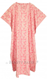 Pink Hand Blocked Batik Hippie Caftan Kaftan Loungewear Maxi Plus Size Long Dress 3X 4XS10014310_0_image_IJUST_WORKING