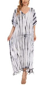 Grey Hippie Tie Dye Caftan Kaftan Loungewear Maxi Plus Size Long Dress 3X 4XS10014391-MU_0_image_IJUST_WORKING