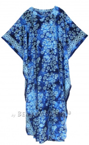 Dark blue Hand Blocked Batik Rayon Caftan Kaftan Loungewear Maxi Plus Size Long Dress 3X 4XS10014498_0_image_IJUST_WORKING