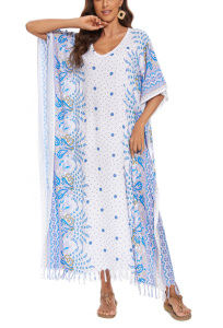 White Flora Plus Size Kaftan Kimono Loungewear Maxi Long Dress 3X 4XS10014600_0_image_IJUST_WORKING