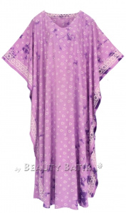 Light purple Hand Blocked Batik Rayon Caftan Kaftan Loungewear Maxi Plus Size Long Dress 3X 4XS10014624_0_image_IJUST_WORKING