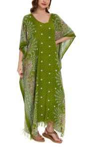 Olive Flora Plus Size Kaftan Kimono Loungewear Maxi Long Dress XL 1X 2XS10014783_0_image_IJUST_WORKING