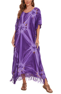 Purple Hippie Tie Dye Caftan Kaftan Loungewear Maxi Plus Size Long Dress 3X 4XS10014816-MU_0_image_IJUST_WORKING