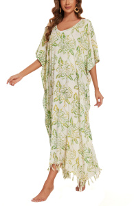 Moss green Hand Blocked Batik Rayon Caftan Kaftan Loungewear Maxi Plus Size Long Dress 3X 4XS10014821_0_image_IJUST_WORKING