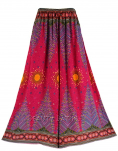 Fuchsia Wide Leg Palazzo Pants Plus Size Hippie Bohemian Flora 1X 2XS20014214_0_image_IJUST_WORKING