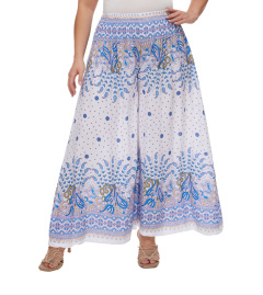 White Wide Leg Palazzo Pants Plus Size Hippie Bohemian Flora 1X 2XS20014576_0_image_IJUST_WORKING