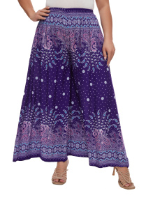 Purple Wide Leg Palazzo Pants Plus Size Hippie Bohemian Flora 1X 2XS20014579-MU_0_image_IJUST_WORKING