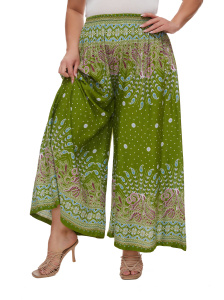 Olive Wide Leg Palazzo Pants Plus Size Hippie Bohemian Flora 3XS20014781_0_image_IJUST_WORKING