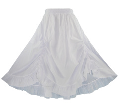 White Cotton Gypsy Long Maxi Victorian Renaissance Flare Skirt 1X 2X