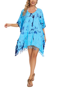 Blue HIPPIE Batik Tie Dye Plus Size Tunic Blouse Kaftan Top 3X 4XS40014098_0_image_IJUST_WORKING