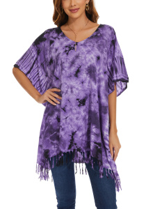 Purple HIPPIE Batik Tie Dye Plus Size Tunic Blouse Kaftan Top 3X 4XS40014106-MU_0_image_IJUST_WORKING