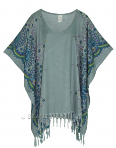 Grey Plus Size Tunic Tops Flora Short Sleeve V neck Shirt 3X 4XS40014281_0_image_IJUST_WORKING