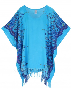 Blue Plus Size Tunic Tops Flora Short Sleeve V neck Shirt 3X 4XS40014283_0_image_IJUST_WORKING