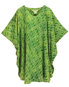 Green HIPPIE Batik Kaftan Plus Size Tunic Blouse Short Sleeve Top 3X 4XS40014345_0_image_IJUST_WORKING