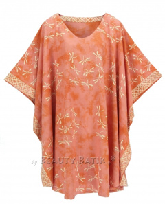 Coral HIPPIE Batik Kaftan Plus Size Tunic Blouse Short Sleeve Top 3X 4XS40014403-MU_0_image_IJUST_WORKING