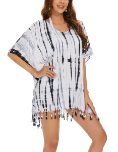 Grey HIPPIE Batik Tie Dye Plus Size Tunic Blouse Kaftan Top 3X 4XS40014458-MU_0_image_IJUST_WORKING