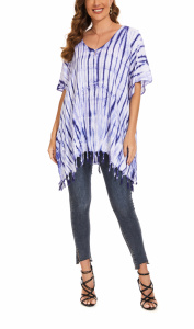 Dark blue HIPPIE Batik Tie Dye Plus Size Tunic Blouse Kaftan Top XL 1X 2XS40014464_0_image_IJUST_WORKING