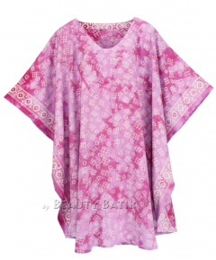 Orchid purple HIPPIE Batik Kaftan Plus Size Tunic Blouse Short Sleeve Top 3X 4XS40014507-MU_0_image_IJUST_WORKING