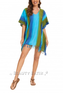 Multicoloured Stripe Caftan Tunic Top Blouse Plus Size 3X 4XS40014672-MU_0_image_IJUST_WORKING