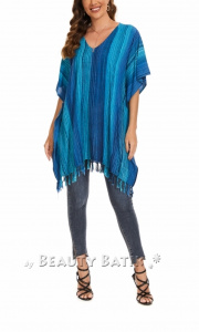 Blue Stripe Caftan Tunic Top Blouse Plus Size 3X 4XS40014677-MU_0_image_IJUST_WORKING