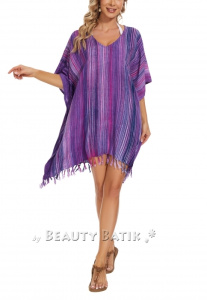 Purple Stripe Caftan Tunic Top Blouse Plus Size XL 1X 2XS40014686_0_image_IJUST_WORKING