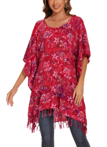 Red Batik Caftan Hippie Tunic Top Blouse Plus Size 3X 4XS40014810_0_image_IJUST_WORKING