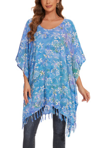 Cerulean blue Batik Caftan Hippie Tunic Top Blouse Plus Size 3X 4XS40014811_0_image_IJUST_WORKING