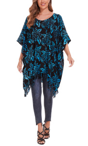 Dark blue Batik Caftan Hippie Tunic Top Blouse Plus Size XL 1X 2XS40014842_0_image_IJUST_WORKING