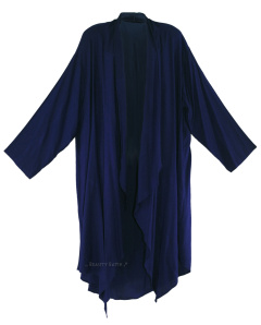 Navy blue Long Sleeve Plus Size Cardigan Cover up Duster Jacket 1X 2X