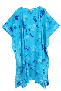 Turquoise HIPPIE Gypsy Hand Batik Kimono Cardigan Shawl Wrap Swimsuit Cover Up Jacket One Size