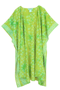 Olive HIPPIE Gypsy Hand Batik Kimono Cardigan Shawl Wrap Swimsuit Cover Up Jacket One Size