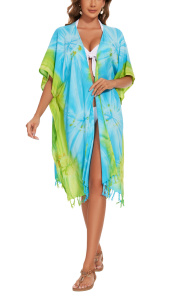 Olive HIPPIE Gypsy Tie Dye Kimono Cardigan Shawl Wrap Swimsuit Cover Up Jacket One SizeS50014830_0_image_IJUST_WORKING