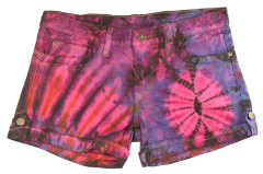 Tie Dye Denim Shorts Hosen