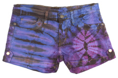 Tie Dye Denim Shorts Hosen