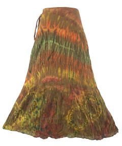 Hippie Gypsy Tie Dye LONG Wrap Skirt M L XL