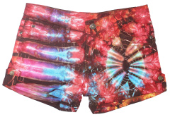 Tie Dye Mid Rise Denim Shorts