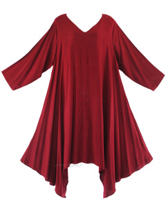 WEINROT Lagenlook Tunika Top Sommerkleid 0X 1X