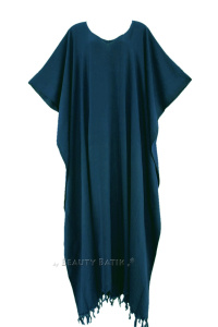 Teal blue Solid Caftan Kaftan Loungewear Maxi Plus Size Long Loose Dress 3X 4XS10013039_0_image_IJUST_WORKING