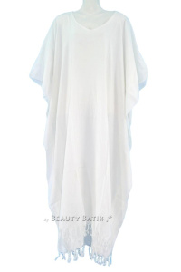 White Solid Caftan Kaftan Loungewear Maxi Plus Size Long Loose Dress 3X 4XS10007887_0_image_IJUST_WORKING