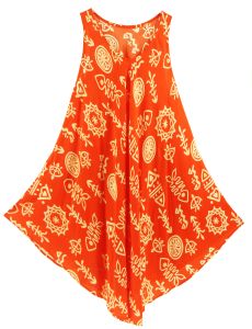 Orange Tank Dress Cover Up Plus Sz 3X