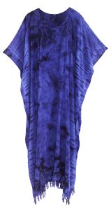 Dark blue Tie Dye Caftan Kaftan Maxi Long Dress XL to 4X